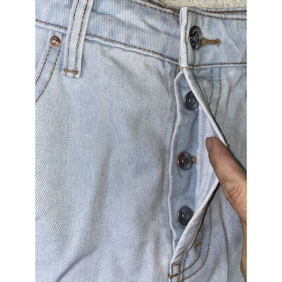 Women Super High Rise Distressed Cutoff  Button Fly Denim Shorts 2.5 Inseam 10 - Picture 7 of 9